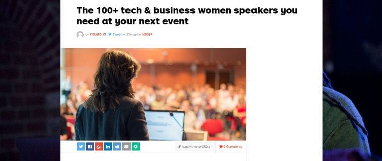 TNW 100+ tech & business women you want to speak in your event